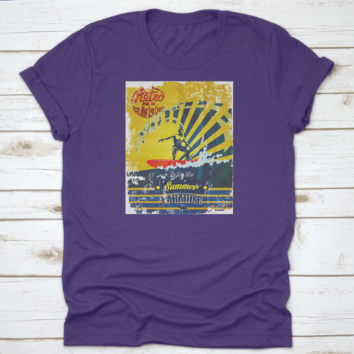 Drawing Hawaii Surf Beach Scene Summer Vibes It’S Time For Break Shirt